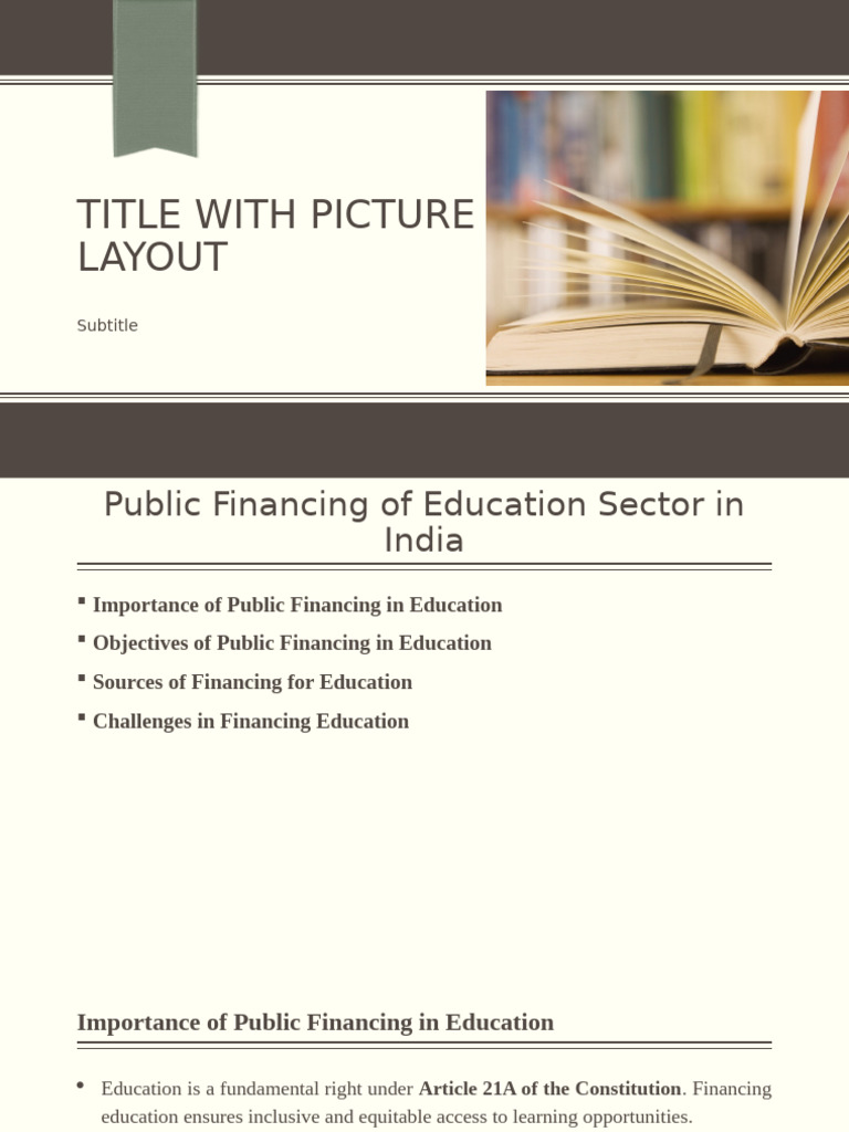 Public Financing in India's Education Sector | PDF