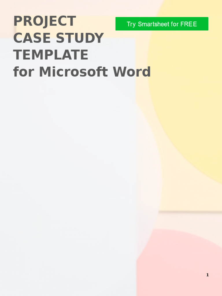Project Case Study Template for Word | PDF | Marketing | Marketing Strategy