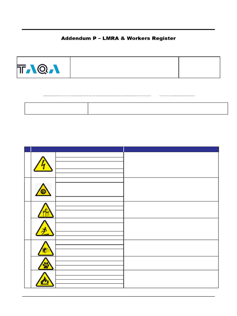 Last Minute Risk Assessment Template | PDF | Personal Protective ...