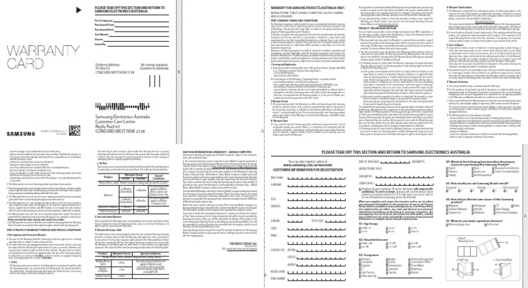 Mobile Device Warranty Card | PDF
