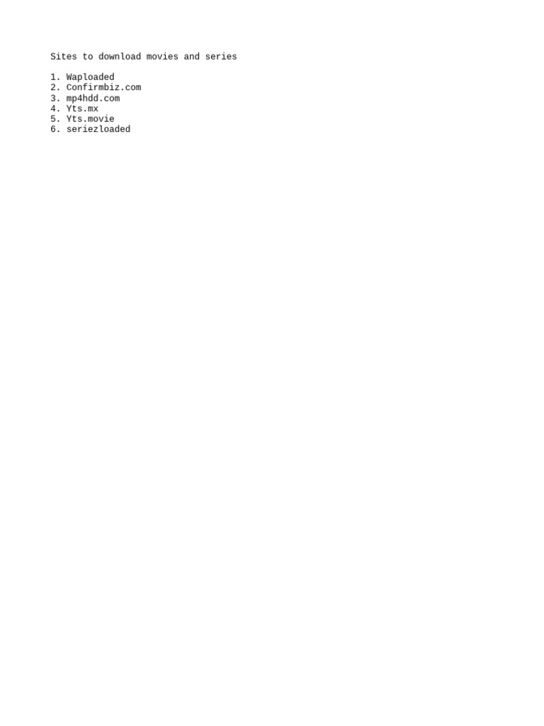 Movie sites pdf