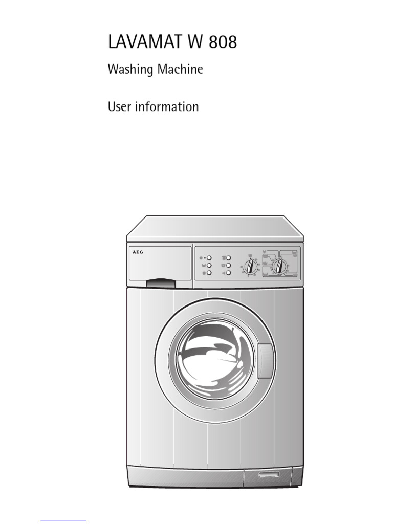 LAVAMAT W 808 User Manual Overview | PDF | Electrical Connector ...