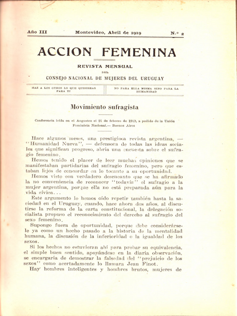 Igualdad en el Sufragio Femenino | PDF | Mujer | Sufragio de las mujeres