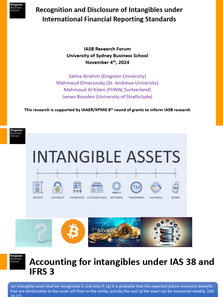 Intangible Asset Recognition and Disclosure | PDF | International ...