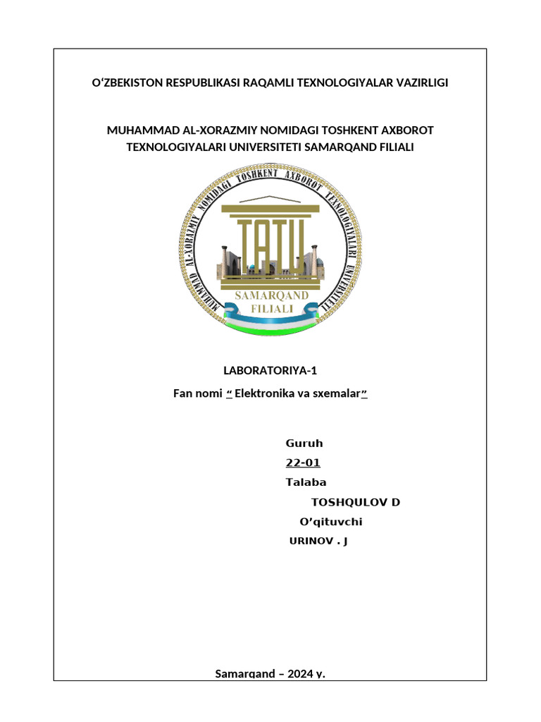 1 Labaratoriya | PDF