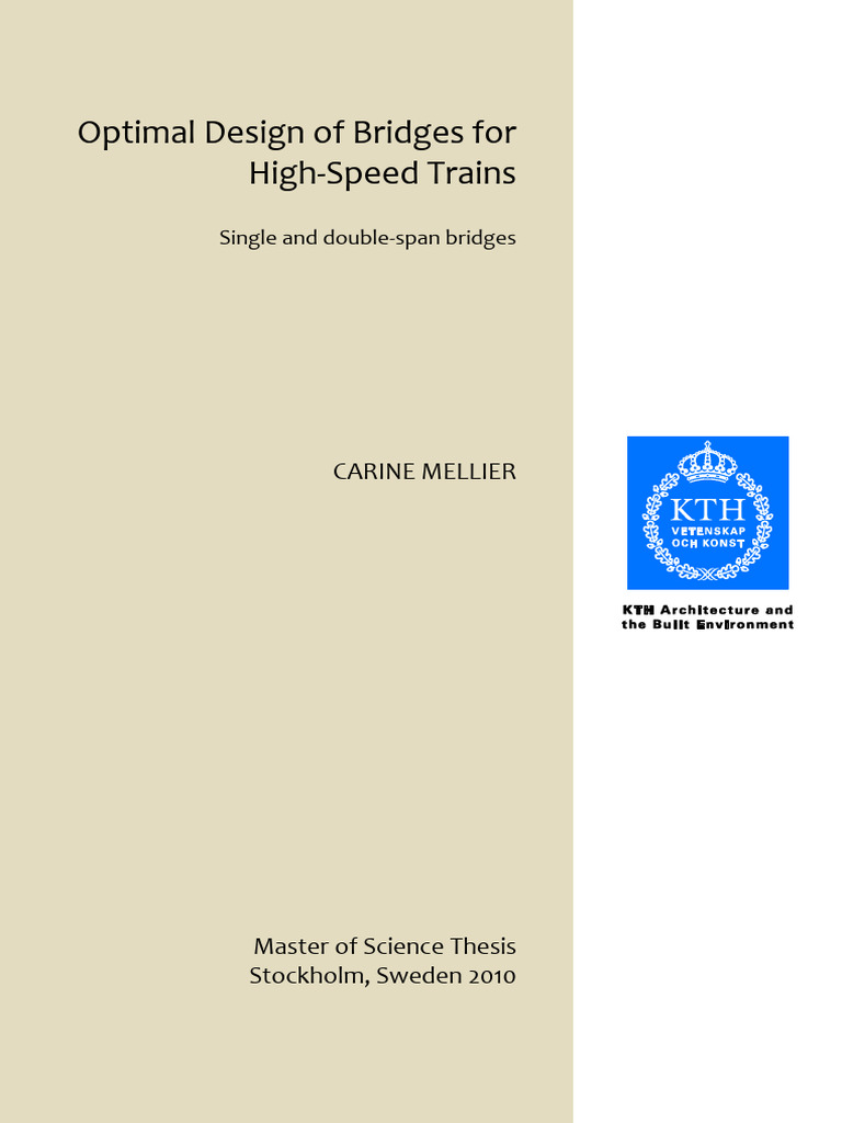 High-Speed Train Bridge Optimization | PDF | Mathematical Optimization ...