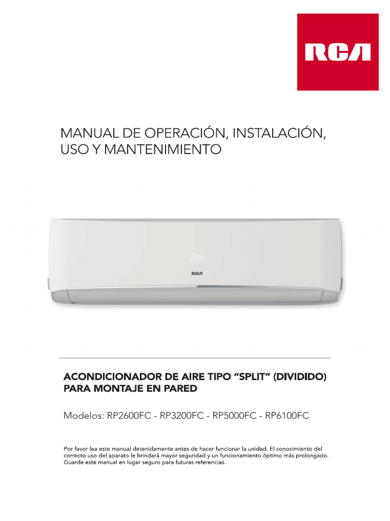 2010969-N Manual Línea RP FC RCA | PDF | Control remoto | Aire ...