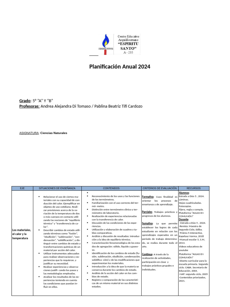 Planificaciones mat cs nat cs soc 5 a y b 2024 pdf ense ando
