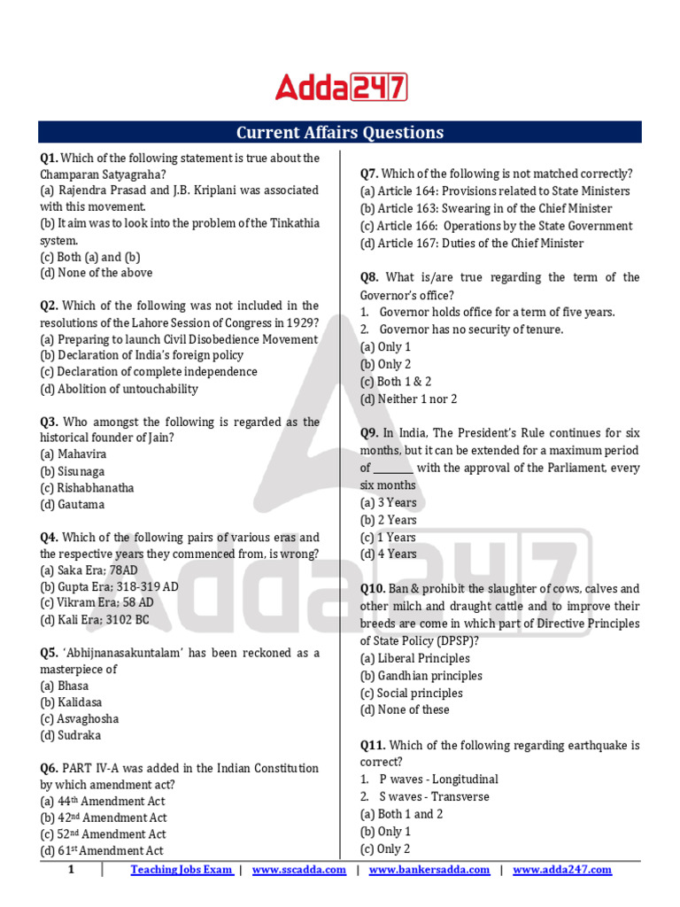 CA Questions | PDF