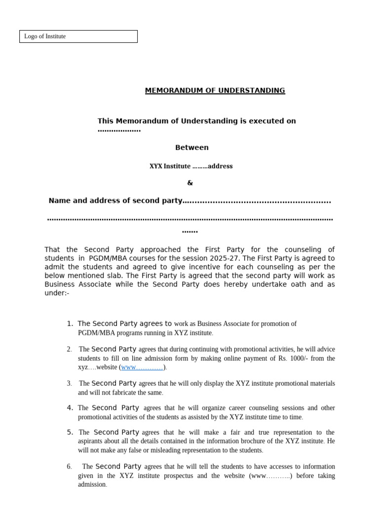 MOU Draft | PDF | Deposition (Law) | Justice