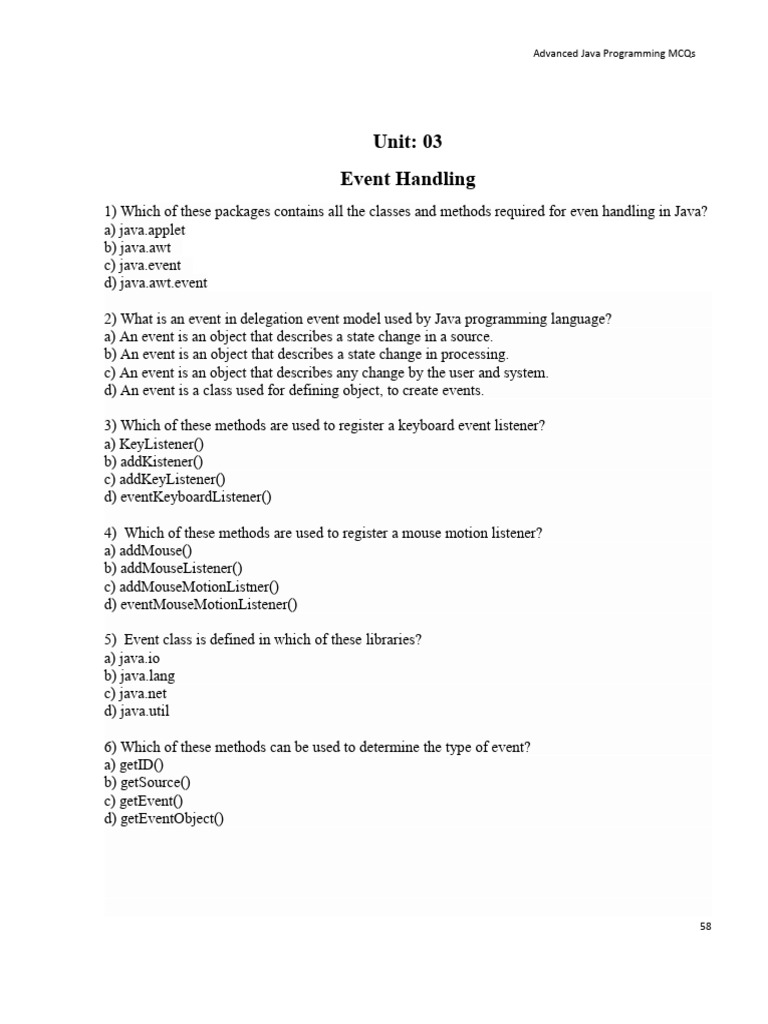 Ajp unit 3 mcqs pdf class computer programming software development