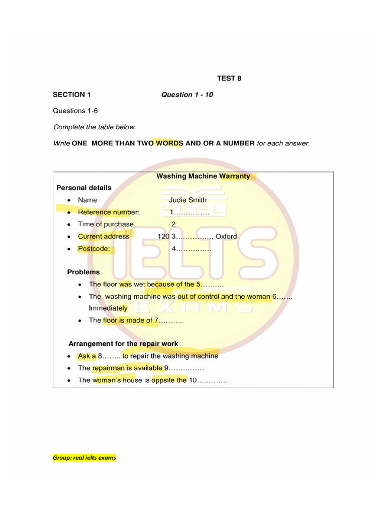 Test 8 | PDF