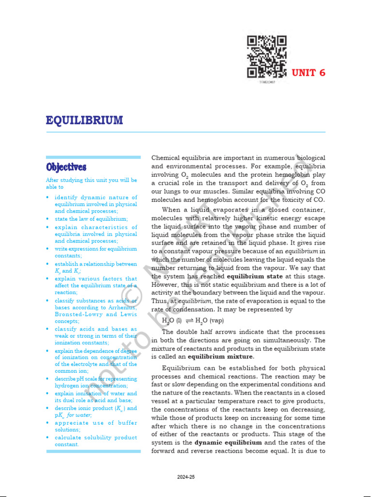 Chp 6 | PDF | Chemical Equilibrium | Solubility