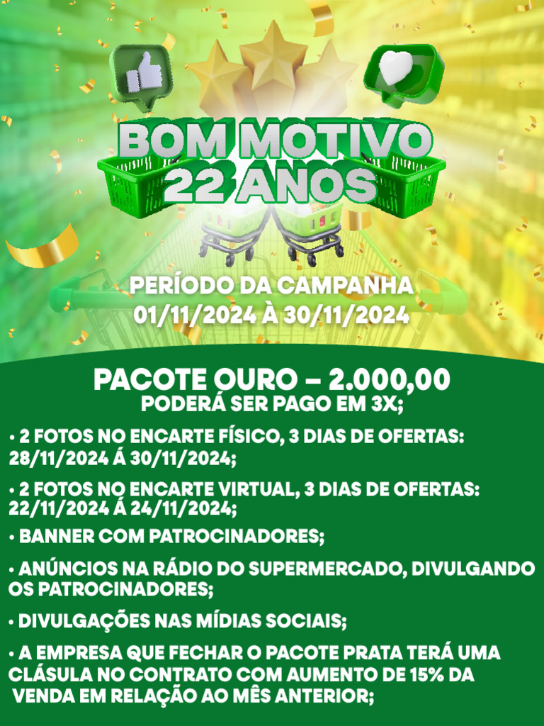Bom Motivo 22 Anos | PDF