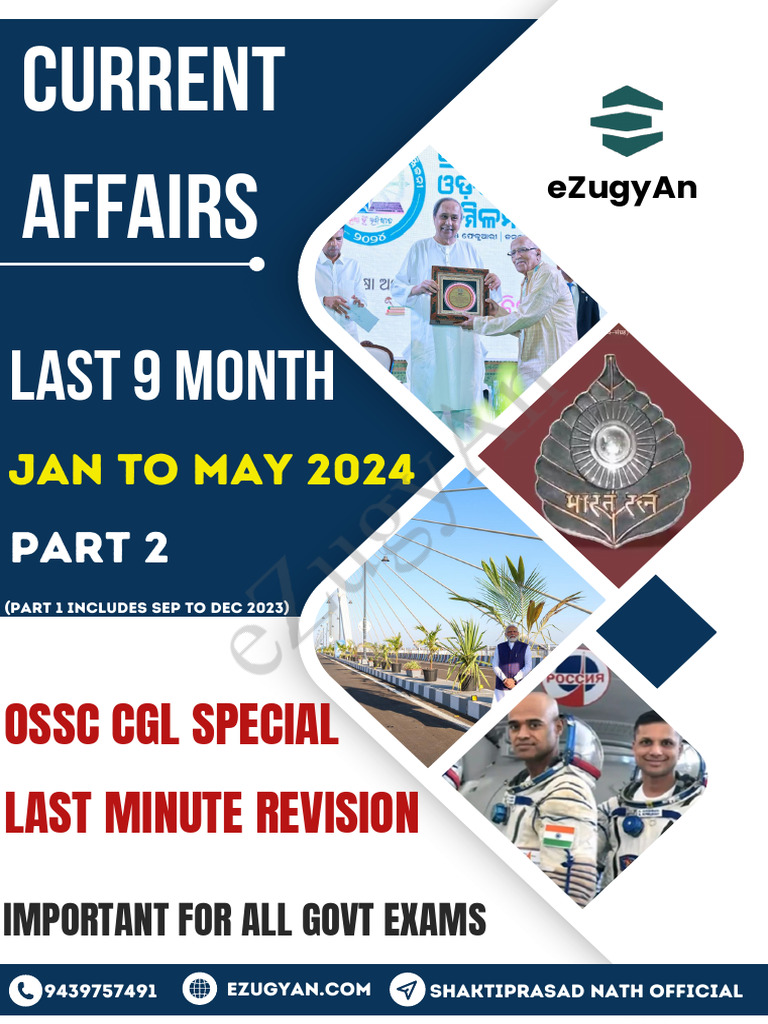 Jan To May 2024 Current Affairs EZugyAn | PDF | United Arab Emirates
