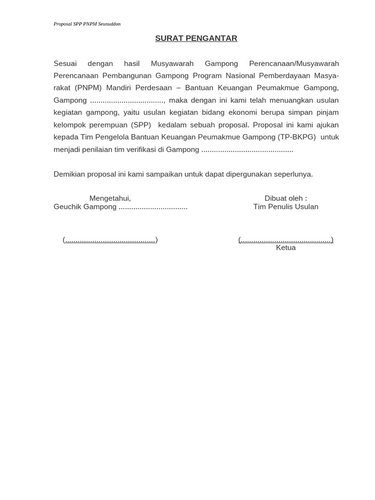 Proposal SPP | PDF