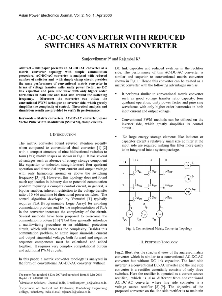 Ac DC Ac | PDF | Power Inverter | Rectifier