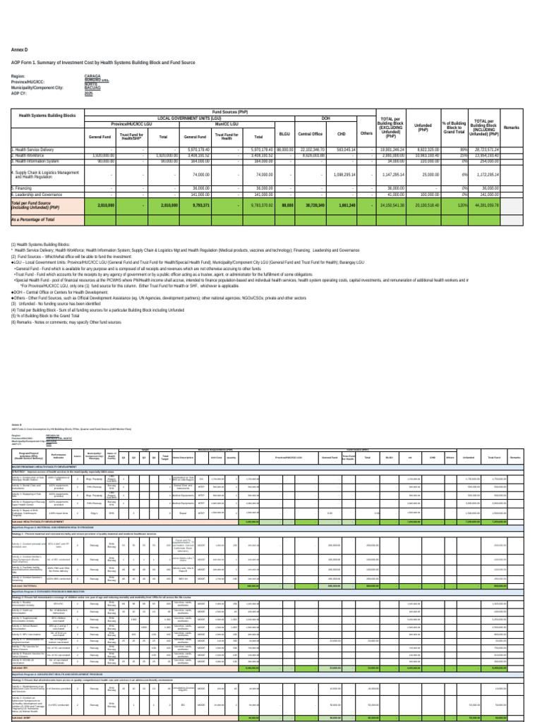 CARAGA Health Investment Summary | PDF | Human Development | Medical ...