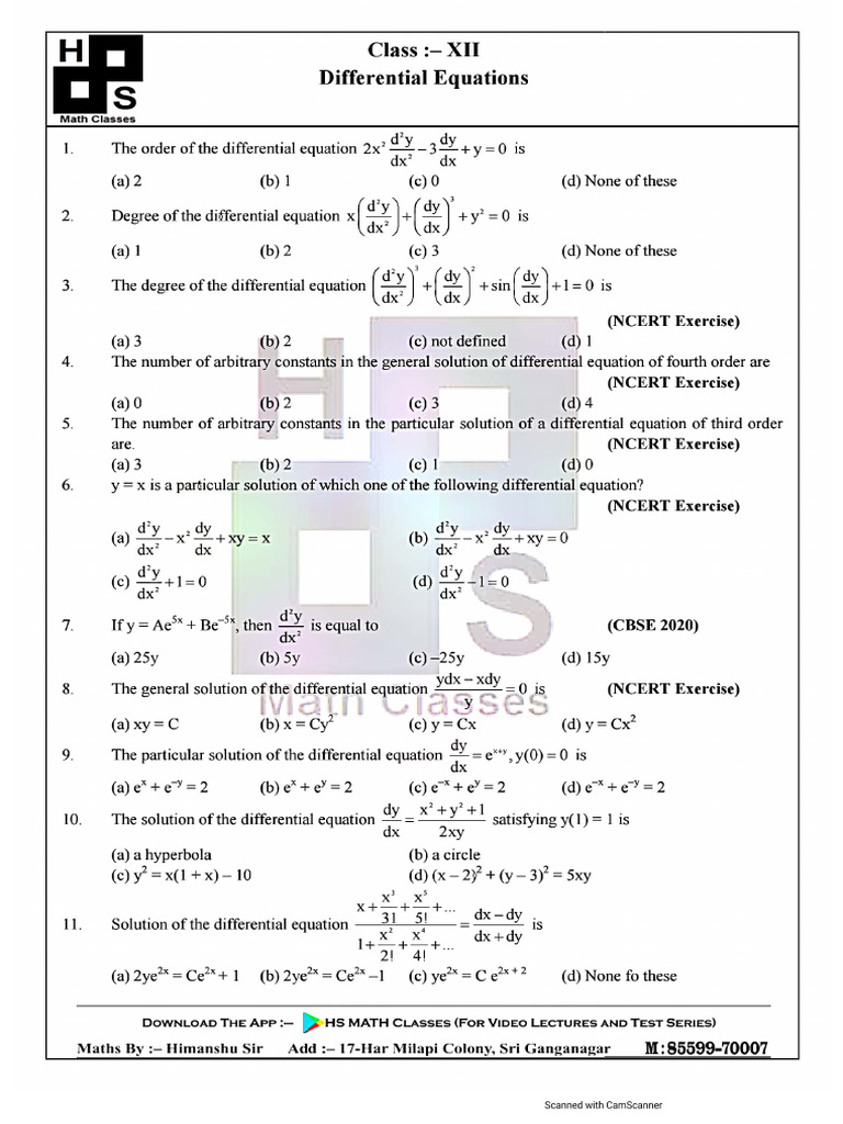 Differential Equations | PDF