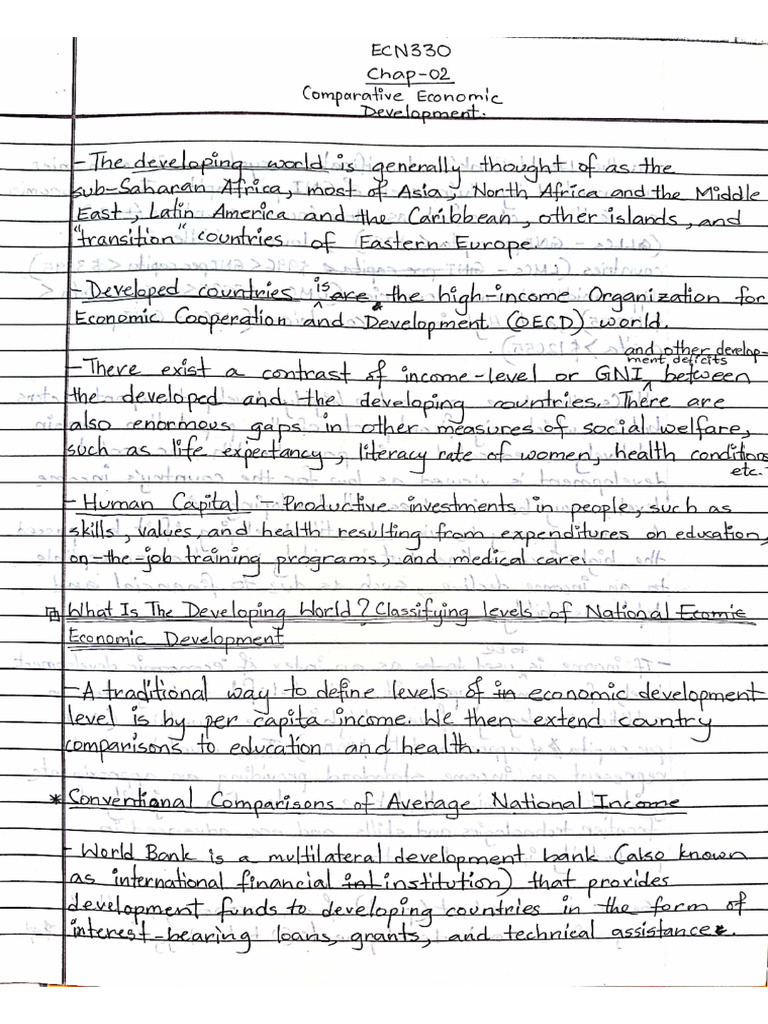 ECN330 Chapter 2 Notes | PDF