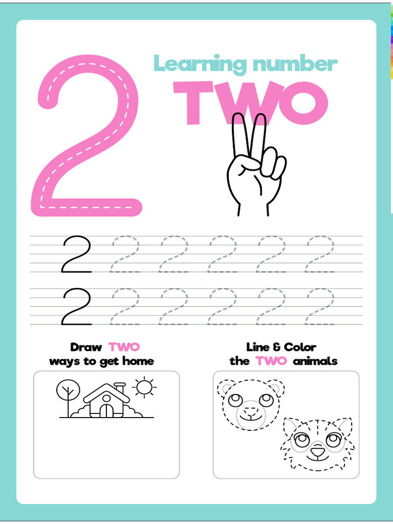 Learning the Number Two for Kids | PDF
