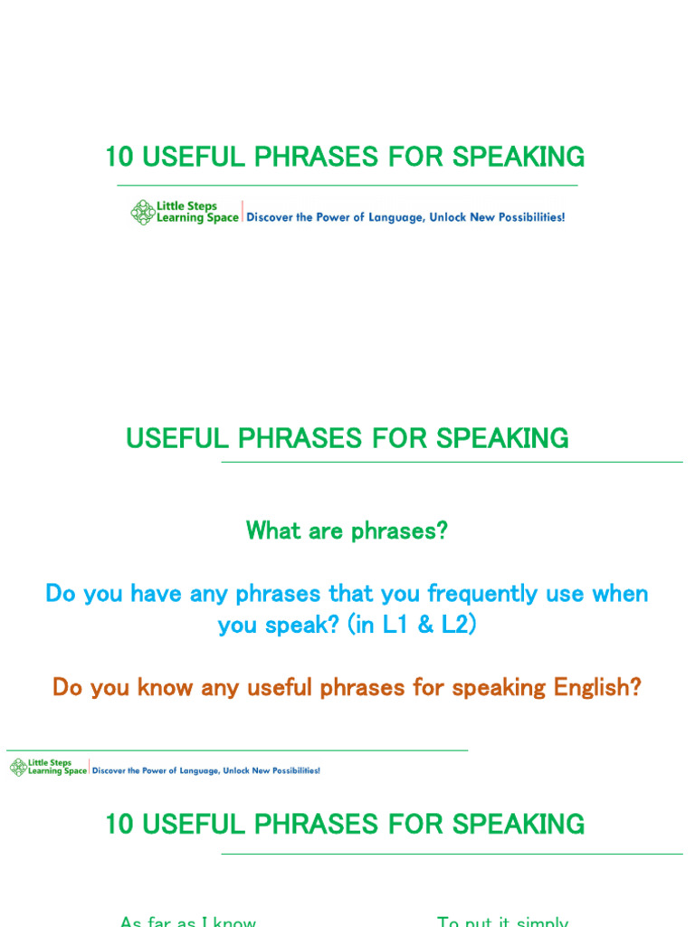 Phrases For Speaking Pdf Knowledge Luck