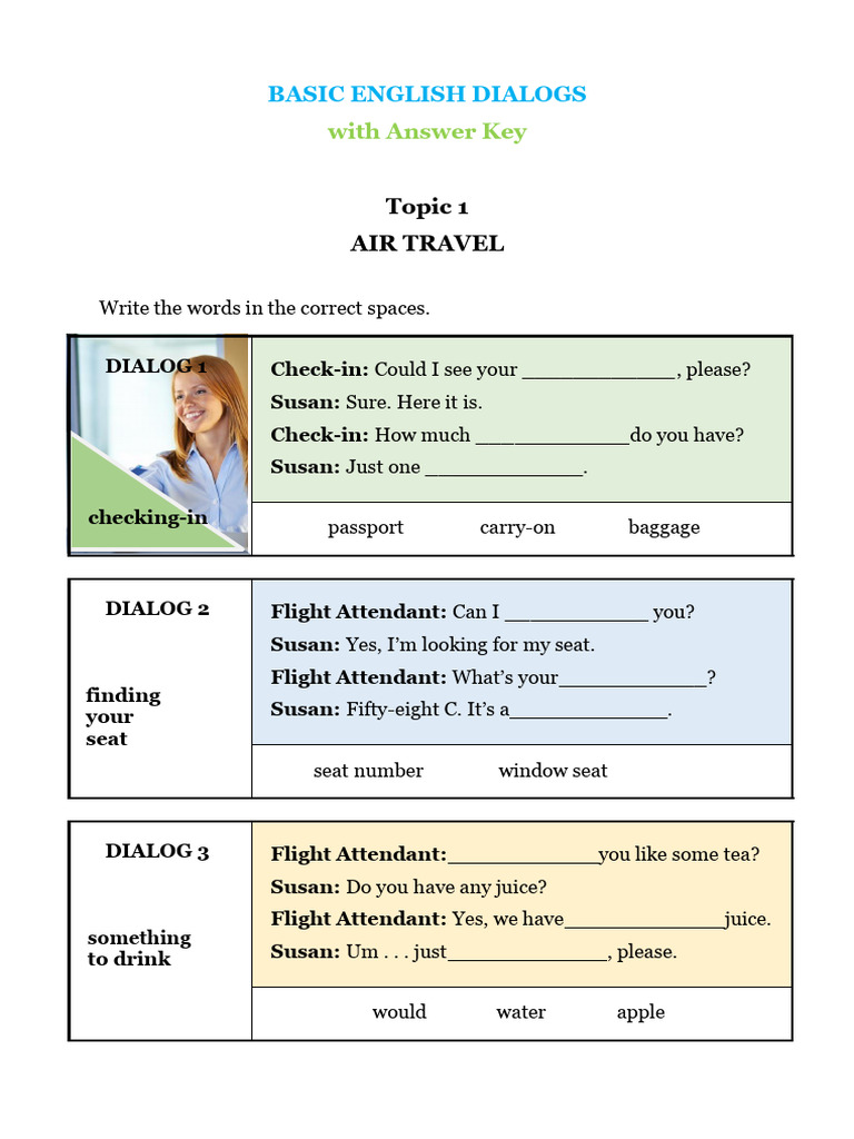 Basic English Dialogs for Everyday Situations | PDF | Adjective | Verb