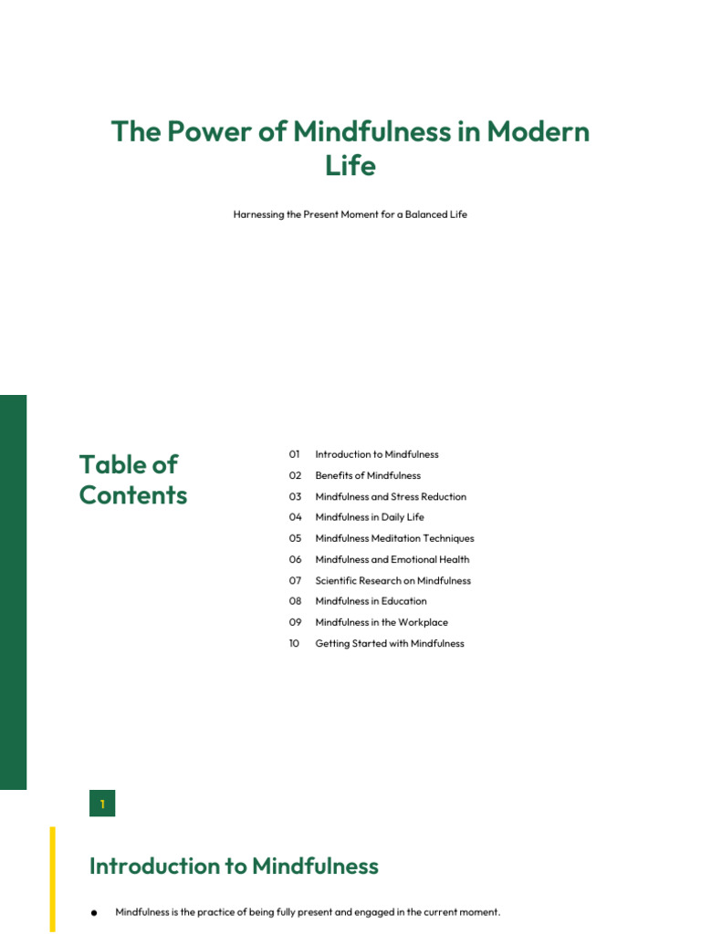 Mindfulness for a Balanced Life | PDF | Mindfulness | Meditation