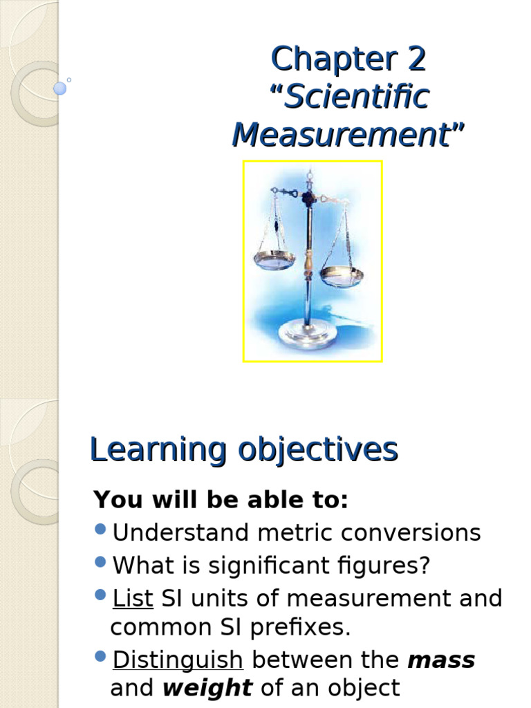 Chapter 2 Scientific Measurement | PDF | Significant Figures | Measurement