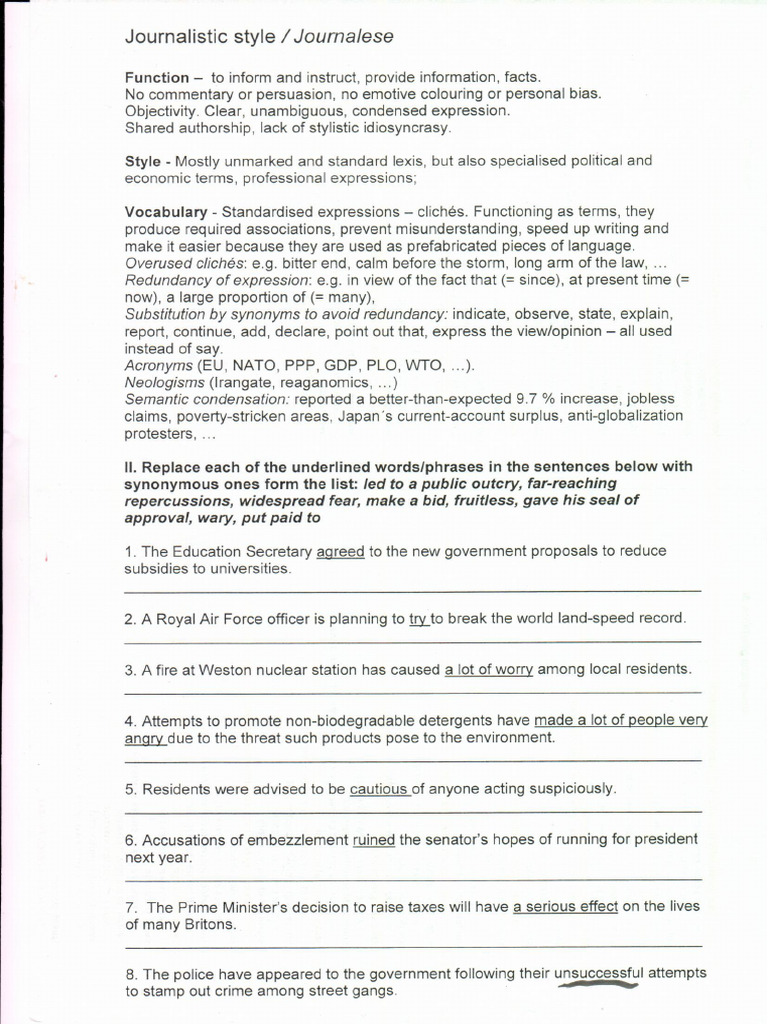 Media Journalese Exercice 2 | PDF