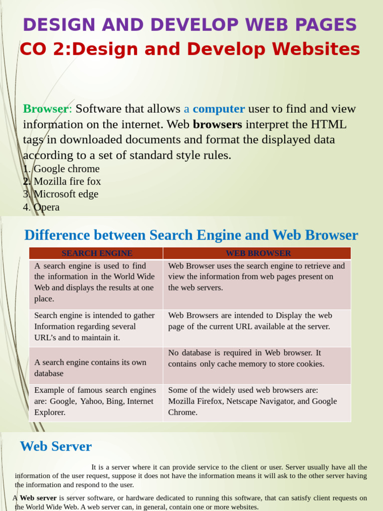 Web Browsers and HTML Basics Guide | PDF | World Wide Web | Internet & Web