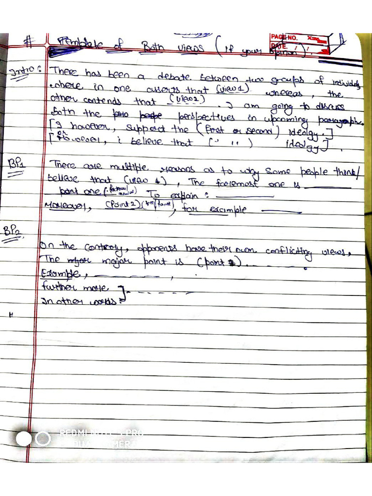 Ielts Writing Task 2 Templates | PDF