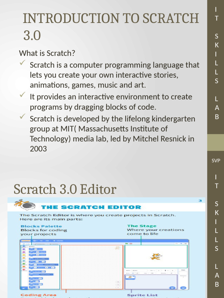 INTRODUCTION TO SCRATCH 3 | PDF | Scratch (Programming Language ...