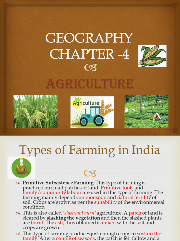 Types of Agriculture in India | PDF | Agriculture | Crops