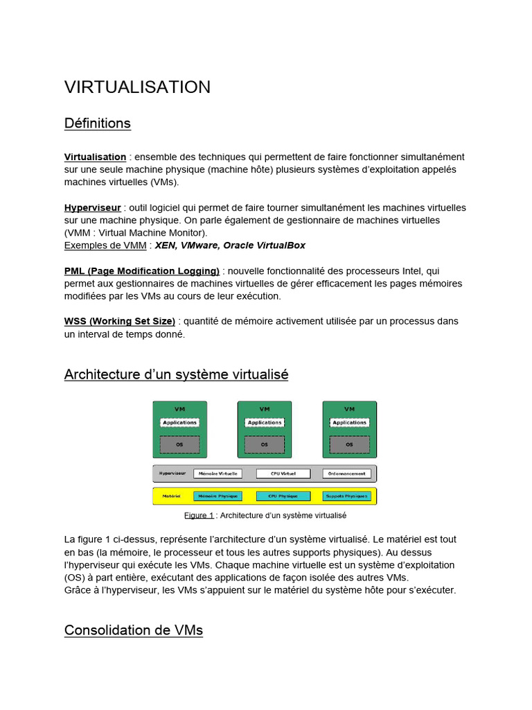Exposé sur la virtualisation des systèmes | PDF | Machine virtuelle ...