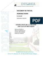 Estimation de la fraude fiscale en Belgique (ULB)