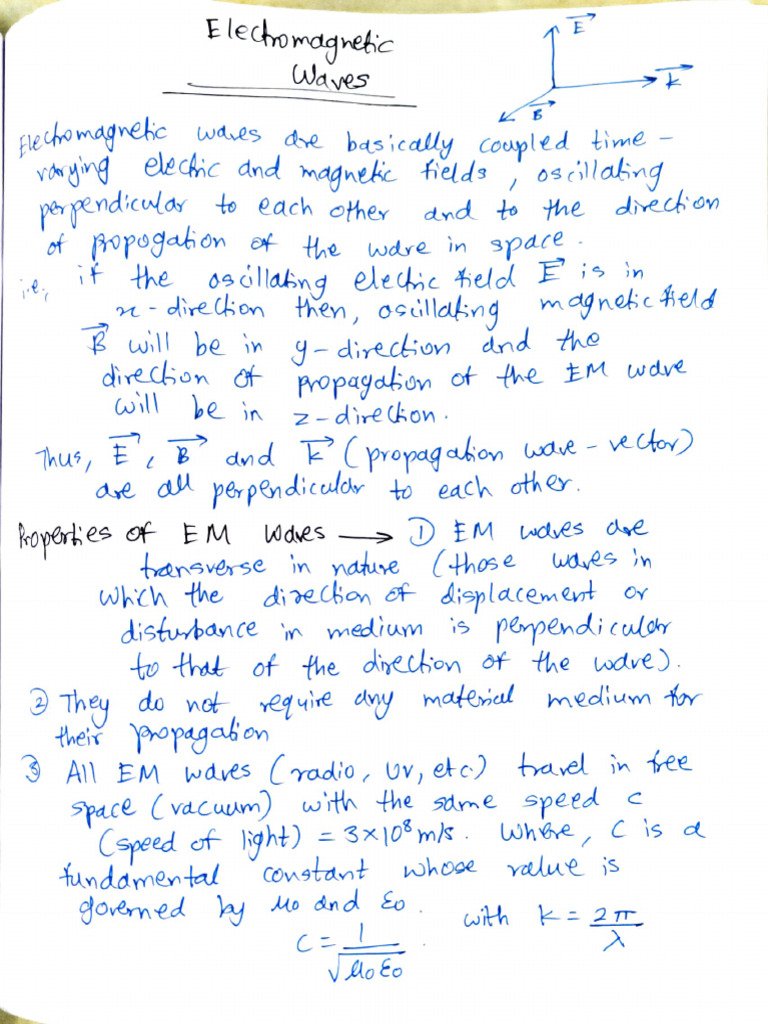 Electromagnetic Waves Pdf