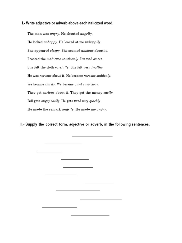 Adjectives and Adverbs | PDF