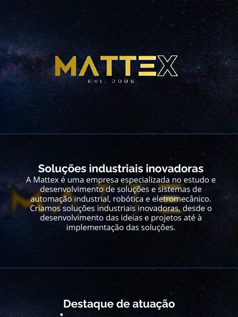 Portifolio Mattex Resumido 082024 | PDF