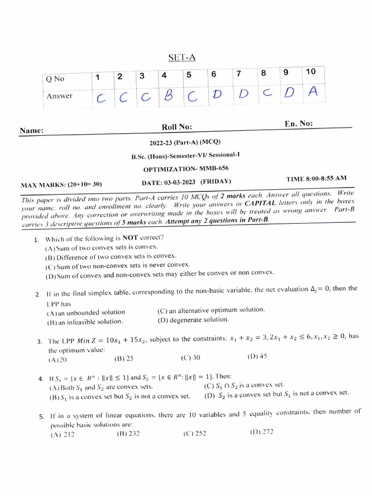 6 Semester PYQs | PDF | Linear Algebra | Numerical Analysis