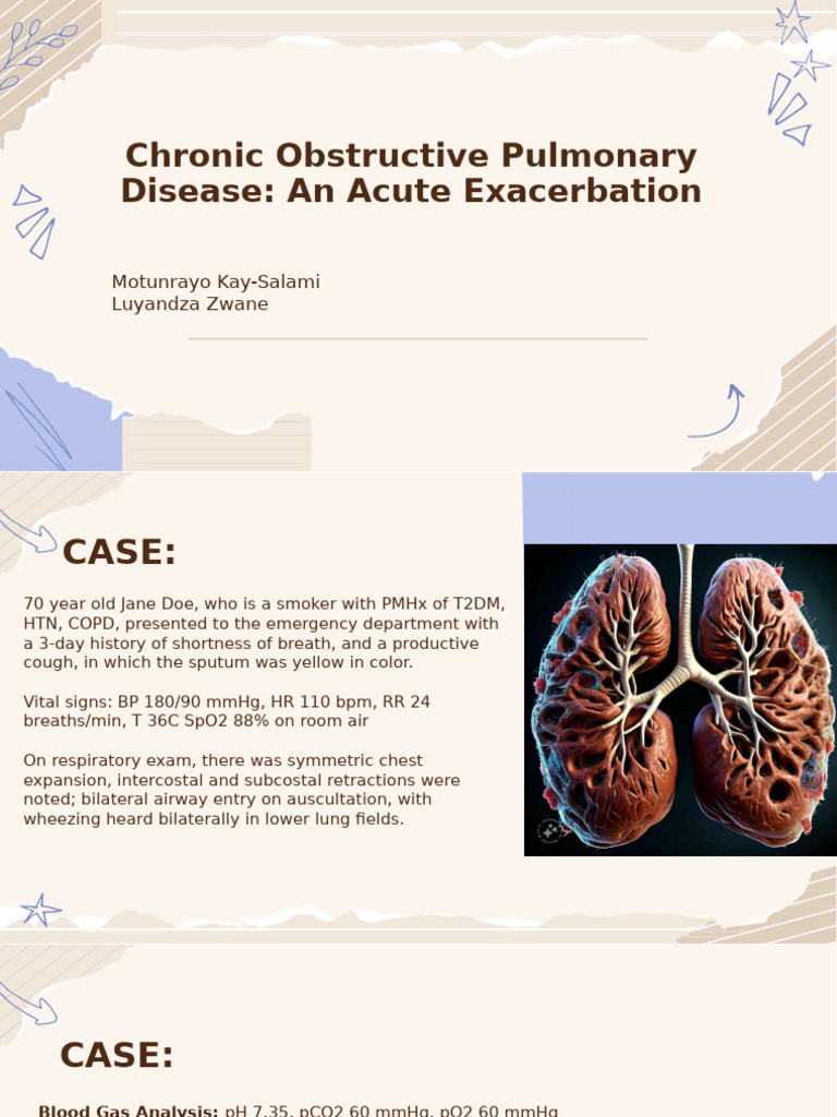 Acute COPD Exacerbation Case Study | PDF | Chronic Obstructive ...
