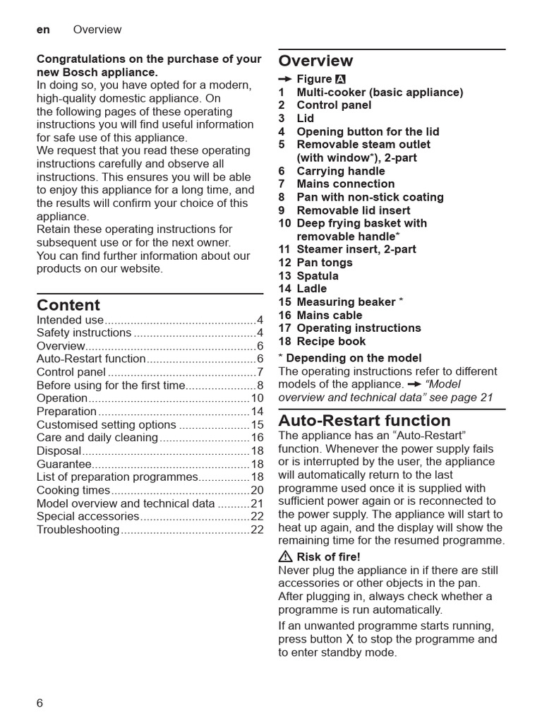 AutoCook Multicooker Overview | PDF