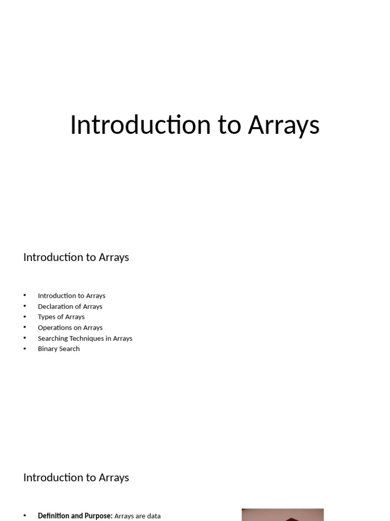 Introduction to Arrays | PDF | Applied Mathematics | Computer Programming