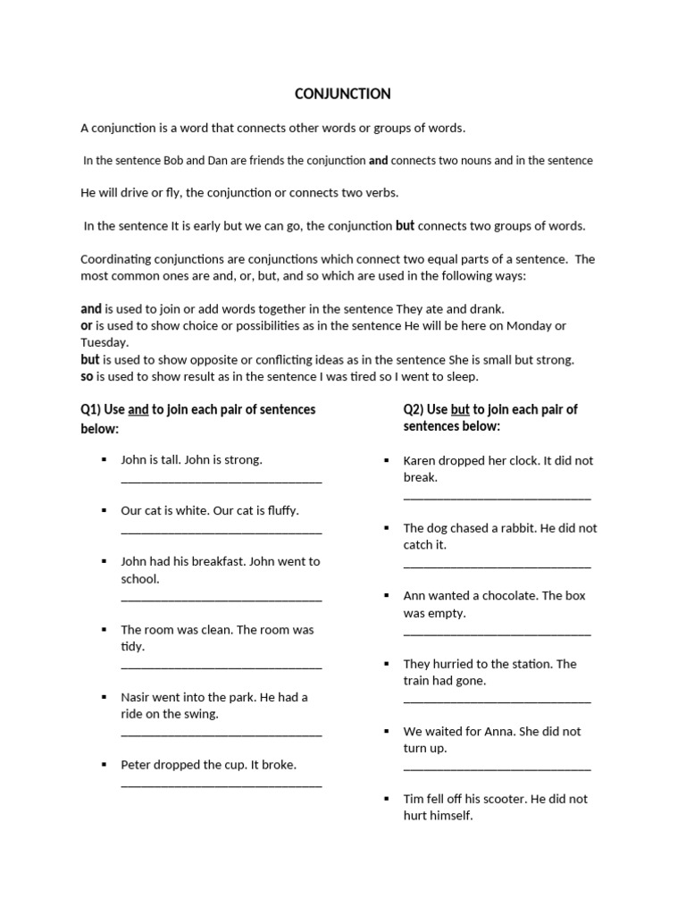 Conjunction | PDF | Semantic Units | Language Mechanics