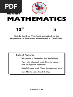 11th Maths Vol2 EM WWW - Tntextbooks.in | PDF | Matrix