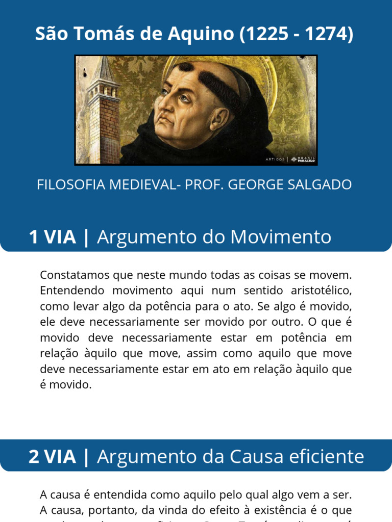 As 5 Vias de São Tomás de Aquino | PDF