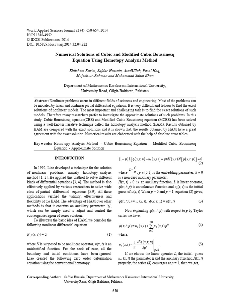Numerical Solutions of Cubic and Modifie | PDF | Equations | Mathematics
