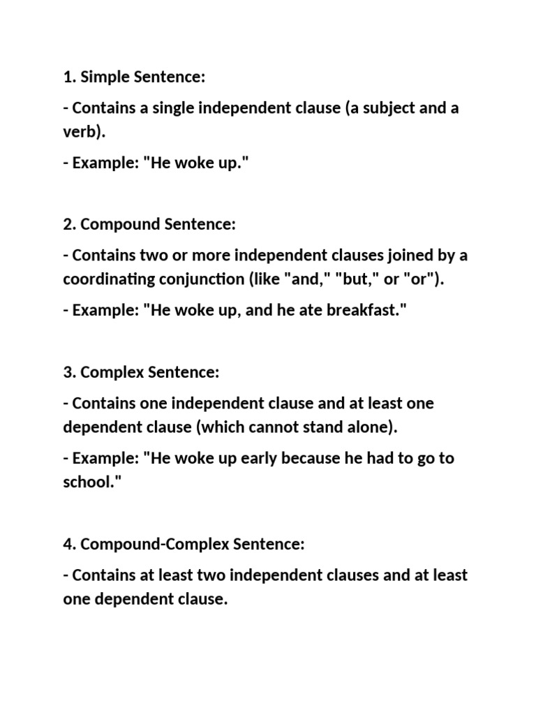 Compound Sentence | PDF