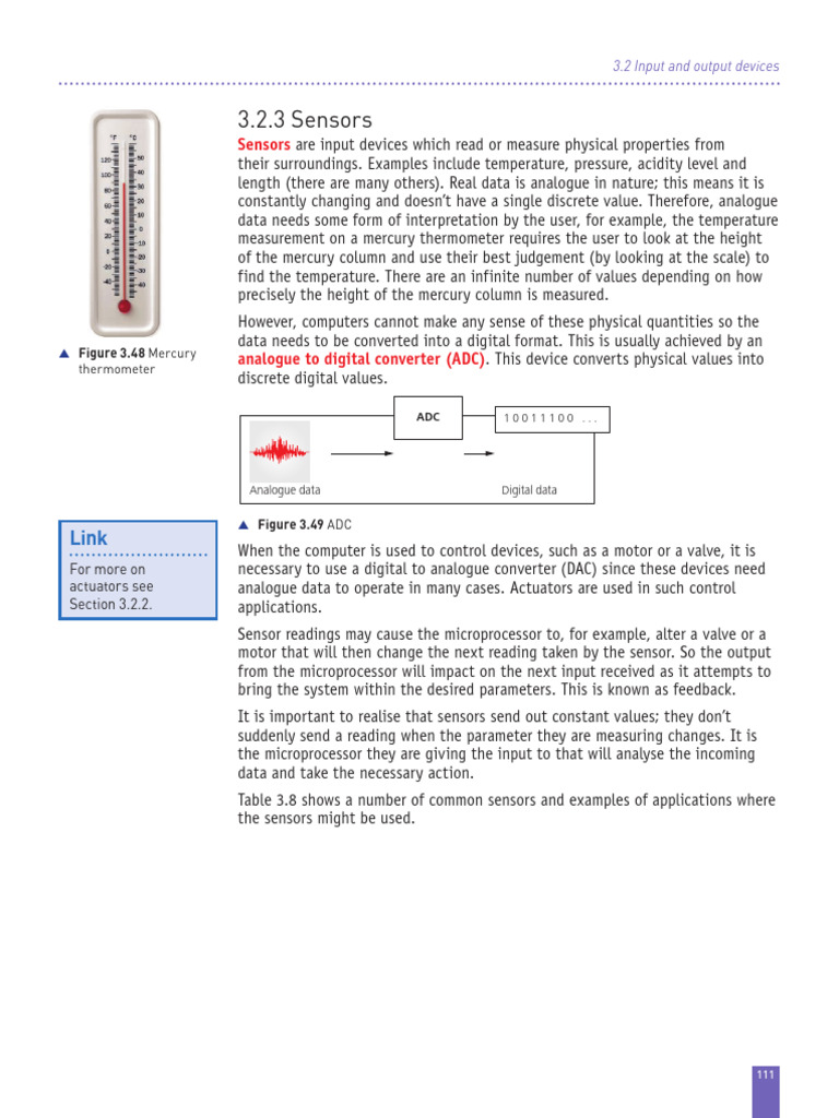 Understanding Sensors in Computing | PDF | Analog To Digital Converter ...
