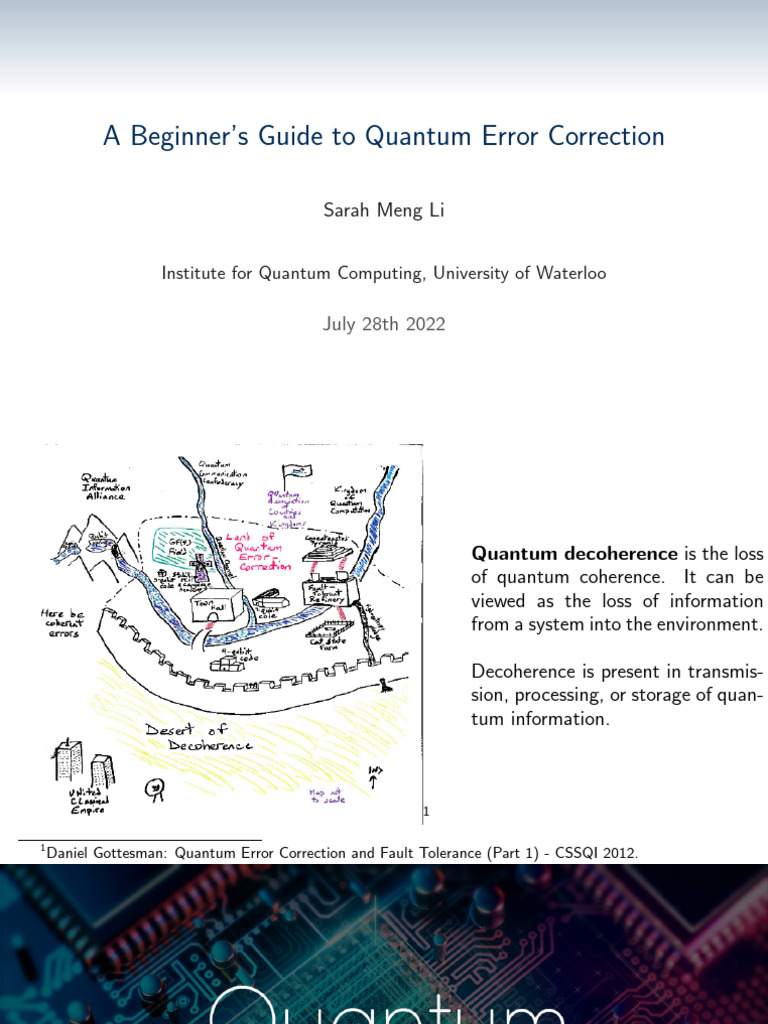 Quantum Error Correction Basics | PDF | Quantum Computing | Theoretical ...